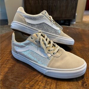 Women’s size 11 beige and sequin Vans